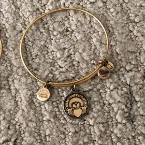Gold Irish claddagh Alex and ani bracelet